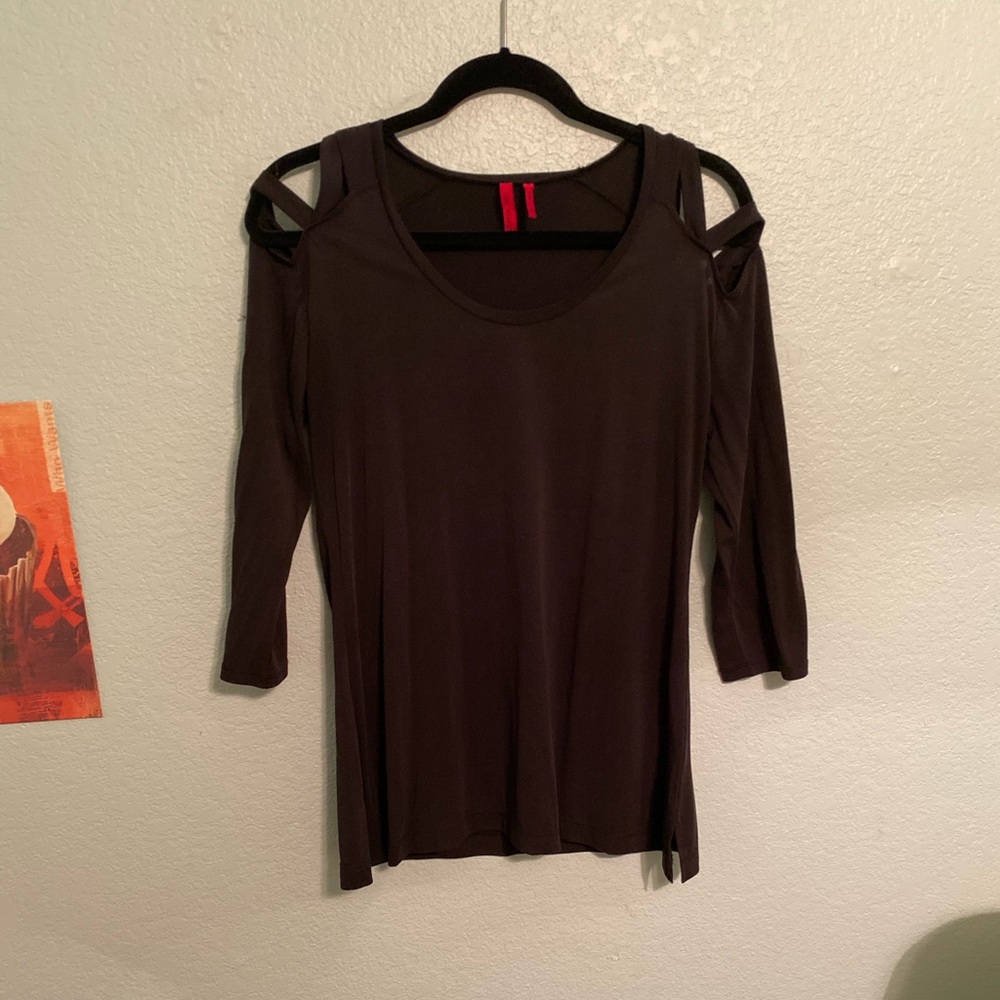 Fun cold shoulder top